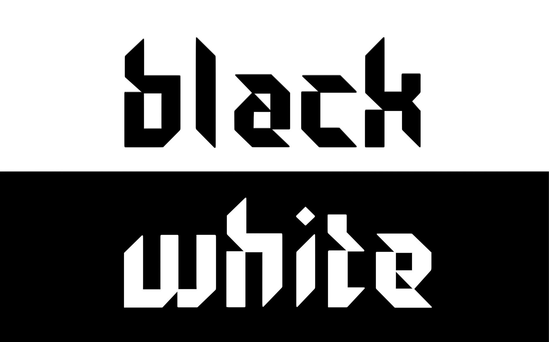 Black White